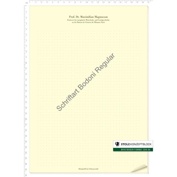 STOLZ Konzeptblock A4 punktiert (Bodoni Regular)